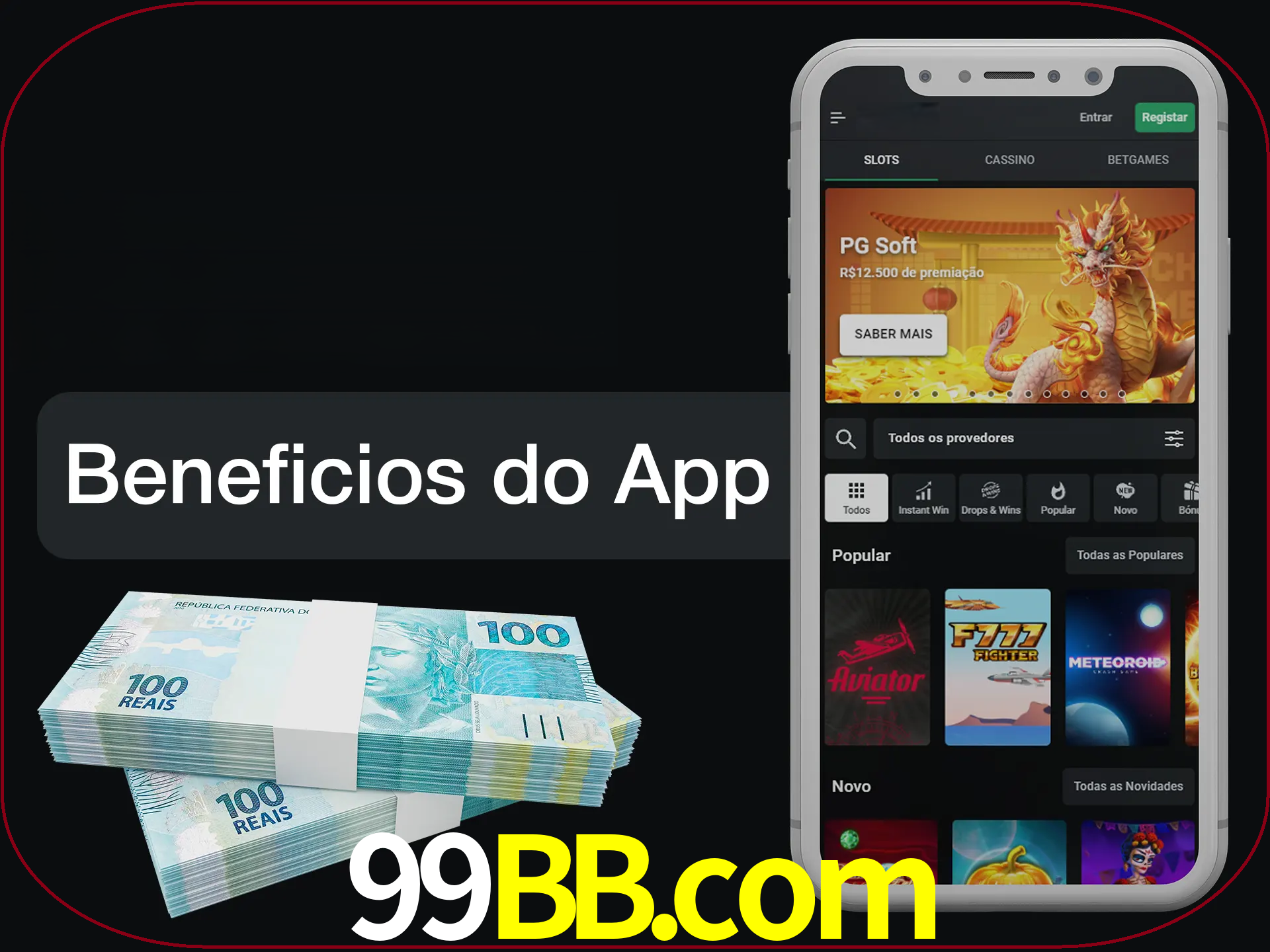 Obtenha todos os benefícios usando o aplicativo.