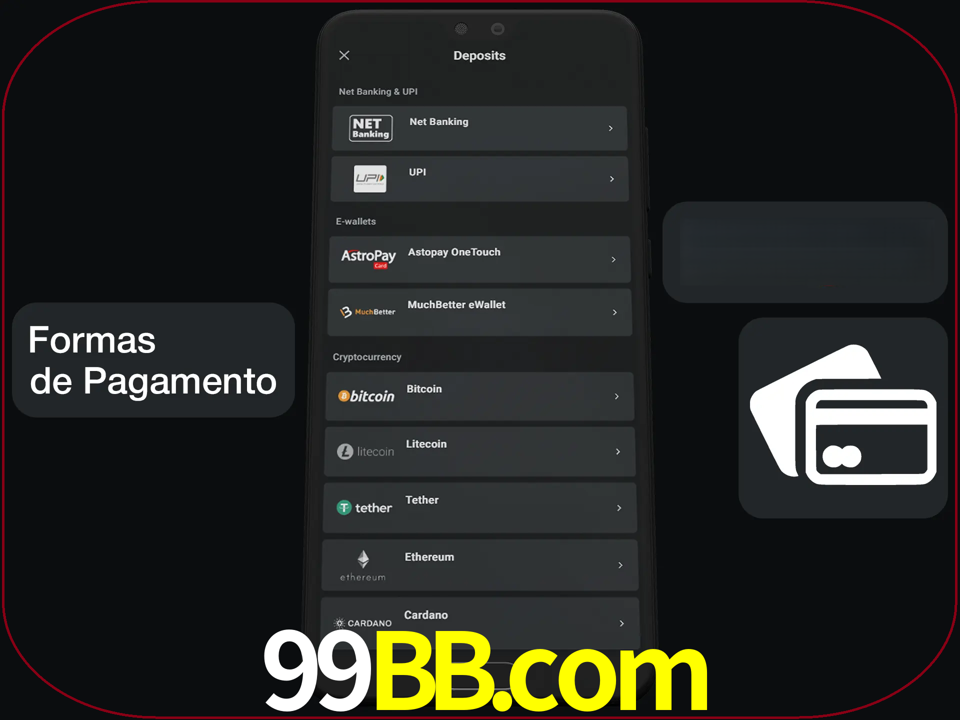 Escolha a forma de pagamento de sua preferência.